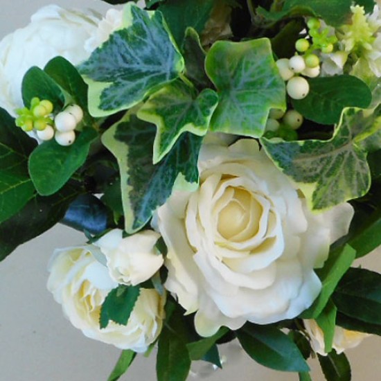 Loweswater Faux Flowers Wedding Bouquet Bridesmaid Cream Artificial